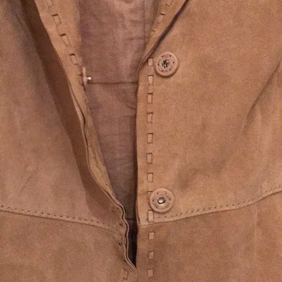 Gorgeous Suede Fitted Stitching Detail Jacket - Picture 3 of 6